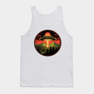 Vintage Comics UFO Encounters UFO Witness Cartoon Vintage Tank Top